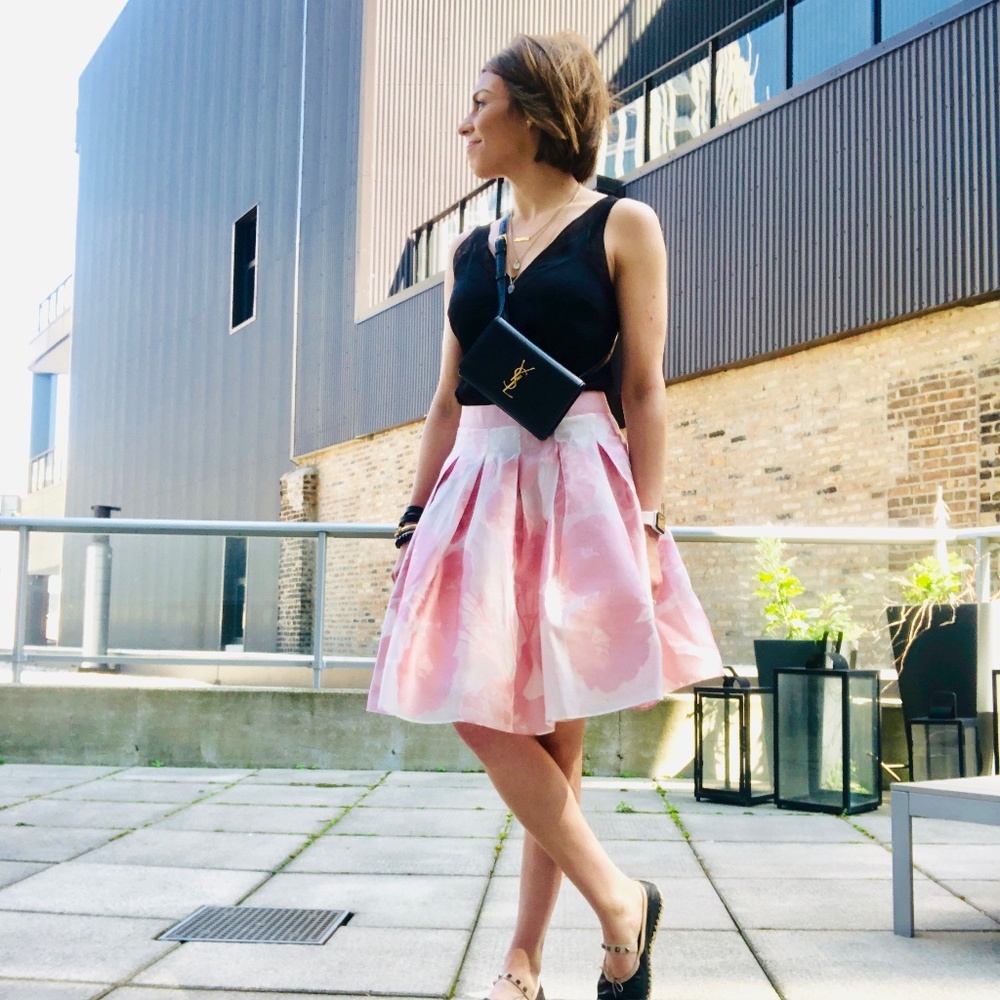 Ted Baker JACQUARD FLORAL LAIIYA MINI SKIRT SIZE 2